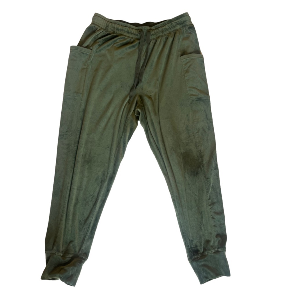 Aerie Offline After Party Green Velour Joggers 90s, Y2K Feel. Size: Large